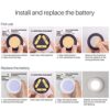 STAR-SPANGLED Push Tap Light, Mini Night Touch LED Puck Lamp, Portable Under Cabinet Lighting AAA Battery Operated Powered, DIY Stick On Lights for Closet, Counter, Kitchen (8cm, Warm White, 5 Pack) - Image 5