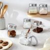 Amazon Brand - Solimo Square Glass Storage Containers, Set Of 6, 580 Ml Each,Transparent - Image 3