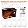 STAR-SPANGLED Push Tap Light, Mini Night Touch LED Puck Lamp, Portable Under Cabinet Lighting AAA Battery Operated Powered, DIY Stick On Lights for Closet, Counter, Kitchen (8cm, Warm White, 5 Pack) - Image 6