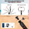 WeCool S6 Reinforced Bluetooth Selfie Stick with Tripod Stand, 45inc/ 130cm Long Selfie Stick with 6-Section Stable Base, Detachable Mobile Holder, Compatible with Mobile/GoPro for Video & Photoshoot - Image 7
