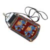 Kuber Industries Embroidered Velvet Mobile Cover with Saree Hook, Multicolor