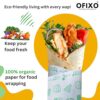 OFIXO 500 Gram (Upto 50 Meters) Food Wrapping Paper Roll - Premium Non-Stick Butter Wrapping, Food Wrapping Paper, Re-heatable Non Stick Paper, Oven Safe Parchment Paper - Image 2
