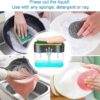 TEKCOOL 2 in 1 Soap Dispenser for Bathroom Accessories Dishwasher Liquid Holder Liquid Dispenser Pump 400 ML with Sponge Holder Kitchen Sink Accessories Items (Multi-Color) - Image 8