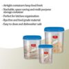 MILTON Quadra Modular Multi-Purpose Plastic Containers with Lid, Set of 3 (2L, 3L & 4L) Kitchen Storage Container Set for Spices, Atta, Grains Organizers, Transparent Dabba, Blue - Image 3