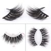 CALAILIS False Eyelash, Eye Makeup Lash 3D Faux Mink Fake Eyelash Long Natural Eyelashes 3 Pairs with 5g False Eyelash Glue (CS17) - Image 4