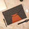 GadgetBite Felt Matting Laptop Sleeve Case Cover with Hidden Magnet Compatible for MacBook Air & Pro M1/M2, 13 Inches All Laptops, Easy to Carry, Documents Carry, & Prevents Scratches(Grey) - Image 3