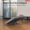 Laptop Stand Foldable Height Adjustable Laptop Stand,Aluminum Cooling Portable Laptop Tables and Suitable for All Laptops & MacBooks (Black -1) - Image 3