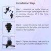 BMH100, Bike Mount Smartphone Holder, Upto 6.8 Inches, 360° Rotatable, One Press Lock and Release, Stable and Secure, Anti-Skid Silicone Pads, for Maps & Navigation - Image 7