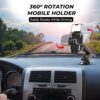 Kratos Grip X3 Premium Mobile Holder for car Dashboard/Windshield with Back Button car Mobile Holder Rotatable 360 Car Mount with Suction Cup Compatible with 4 to 7" Smartphone, Phone Holder in car - Image 9