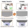 Premium Grade Silicone Trivet Mats - Non Stick, Non Slip, Scratch Proof, High Heat Resistant mats for Hot Pans | Pot Holder mats | 8mm Extra Thick for Dining and Kitchen - Set of 3 Grey - Image 6