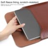 SwooK Laptop Sleeve 13 inch Case for 2020 M1 MacBook Air New, 12.9" iPad Pro, 13.5" Surface, MateBook X, PU Leather Waterproof Computer Cover Bag with Pouch, Tan - Image 5