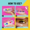 Swiss Beauty ColourPlay 5 in 1 Water Eyeliner Palette with Pigmented shades | Smudge-proof, Long lasting Matte Eyeliner with Flexi Tip Brush| Shade - Neon Party, 5g - Image 6