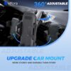 Car Mobile Phone Holder Stand for Dashboard & Windshield with Adjustable Angles | Powerful Suction Cup | 360° Rotational | Compatible with 4 to 6 inch Devices(Black) - Image 5