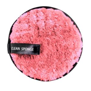 Gleva Reusable Makeup Remover Pad, Double Side Washable Face Pad, Makeup Remover Cloth, Easily Remove Stubborn Face & Eye Makeup, Makeup Eraser Cloth for All Skin Types (Red)