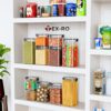 TEX-RO Air Tight Containers For Kitchen Storage Box/BPA Free Storage Containers For Kitchen/Containers For Kitchen Storage Set/Kitchen Accessories Items For Home (Set Of 4, 700 Ml) Transparent - Image 4