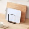 Decorlay Multipurpose Kitchen Plate Stand Dish Pan-Pot Lid Utensils Holder Space Saving Chopping Board Holder Corner Shelf Rack Cabinet Organizer (Black, Pack of 2) - Image 6