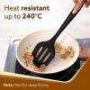 AGARO Silicone Spatula Set of 3, Large Heat Resistant Spatula for Cooking, Baking and Mixing, Non-Stick Cookware for Kitchen, BPA Free, Flexible, Seamless Design, Deluxe, Black. - Image 3