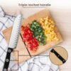 AGARO Galaxy 6 Pcs Kitchen Knives Set with Wooden Case, 4 Knives, 1 Scissor, 1 Wooden Case, High Carbon Stainless Steel, Non Slip Triple Rivet Strong Handle, Cooking, Cutting, Slicing, Silver - Image 3