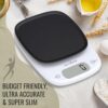 HealthSense Weight Machine for Kitchen, Kitchen Food Weighing Scale for Health, Fitness, Home Baking & Cooking with Bright LCD, Touch Button, Tare Function & 1 Year Warranty – Chef-Mate KS 63 - Image 4