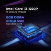 CHUWI CoreBook X Laptop 12thGen i3-1220P Processor, 8GB DDR4 RAM and 512GB SSD, Intel® UHD Graphics,14.0" FHD IPS Display, Backlit Keyboard, Windows 11 Home, WIFI6, BT5.2, 3.5MM Jack, Metal Body, Grey - Image 3