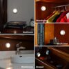 STAR-SPANGLED Push Tap Light, Mini Night Touch LED Puck Lamp, Portable Under Cabinet Lighting AAA Battery Operated Powered, DIY Stick On Lights for Closet, Counter, Kitchen (8cm, Warm White, 5 Pack) - Image 7