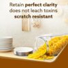 AGARO Elegant Glass Jar 2250 ml, Square Shaped, Steel Lid, Storage Glass Container, Transparent, Kitchen Organiser, Multipurpose Jar. - Image 6
