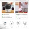 Qlect Automatic Electric Chopper | Rechargeable Wireless Chopper For Kitchen | Stainless Steel Chopper | One Touch Chopper for Onion Vegetables Garlic Ginger Meat Fruits (250ml Black | 1 Yr Warranty) - Image 4