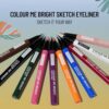 Swiss Beauty Colour Me Bright Matte finish Sketch Eyeliner with soft pen tip applicator | Quick Drying | Waterproof, smudge-proof eyeliner | Shade - Passion Green, 0.7ml - Image 2