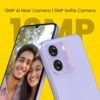 Lava O3 (Glossy Lavender, 4 GB RAM, 64 GB Storage) | Biggest 6.75" HD+ Display | 13MP AI Dual Rear Camera | 5000 mAh Battery | Secure Face Unlock | Fingerprint Reader | Charger & Phone-Cover in Box - Image 3