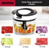 Chopper for Kitchen Use, Sharp Stainless Steel Blades with Egg Whisk, Kitchen Tools for Vegetables, Fruits, Salads & More. 900ml Black QuickChop™ - Image 5