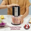 Borosil Chef Delite 300 Watts Electric Chopper for Kitchen, Twin Blade Technology, 600 ml 'chop-n-store' plastic bowl with lid, Vegetable Chopper, Cutter, Chop, Mince, Dice, Whisk, Blend - Image 4