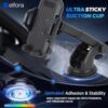 Car Mobile Phone Holder Stand for Dashboard & Windshield with Adjustable Angles | Powerful Suction Cup | 360° Rotational | Compatible with 4 to 6 inch Devices(Black) - Image 3