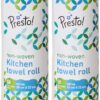 Amazon Brand - Presto! Non-Woven Reusable Kitchen Towel Roll | 50 Pulls | 100 Sheets (Pack of 2) | Size: 20 x 22 cm | White | Washable | Highly Absorbent | For Daily Use