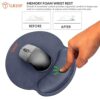 Tukzer Gel Mouse Pad| Memory Foam Cushion Mousepad with Wrist Support, Ergonomic Design| Non-Slip Rubber Base| Suitable for Gaming, Computer, Laptop, Home & Office Non-Slip Rubber Base (Grey) - Image 4