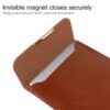 SwooK Laptop Sleeve 13 inch Case for 2020 M1 MacBook Air New, 12.9" iPad Pro, 13.5" Surface, MateBook X, PU Leather Waterproof Computer Cover Bag with Pouch, Tan - Image 6