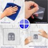 Strong Self Adhesive Magic Sticker - Bathroom and Kitchen Hanging Racks Magic Sticker, Tissue and Towel Rack Hanging Sticker - Only Sticker (Single Hook Transperant (8 x 8 cm), 2.00) - Image 5