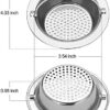 ZIBUYU® Sink Strainer Stainless Steel Waste Strainer for Kitchen Sink Drainer Net Strainer for Bathroom & Kitchen Sink Mesh Strainer, (4.33 inch) - 1 Pack - Image 2