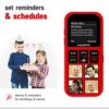 senior world Easyfone Star - Sim 1.7 inch Kids Phone with Safety Features Like Photo Speed dial, Simple menu, SOS, Incoming Call Restriction, SOS etc Red - Image 9