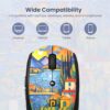 Portronics Toad III Plus Rechargeable Bluetooth Mouse with Bluetooth & 2.4 GHz Wireless Connectivity, Stylish Illustrated Design, 6 Buttons, Soft Silicone Grip for Laptop, PC, Mac (Black) - Image 6