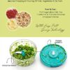 Clazkit Plastic Kitchen Dori Handy Vegetable and Fruit Manual Onion Dry Fruit Salad Maker Vegetable Quick String Chopper Machine, Cutter – 3 Stainless Steel Blades, 450ml/500ml/550ml,(Color May Vary) - Image 5