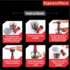 SignoraWare Thunder Chopper Plastic Quick Cutter Machine for Kitchen | with 3 Stainless Steel Blade | BPA FREE| Multipurpose for Vegetable, Dry Fruit etc | Handy Manual Chopper | (650ml | Multicolor) - Image 4