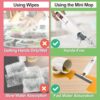 Mini Mop for Kitchen with Sponges Portable Self Squeeze Strong Absorbent Magic Wiper for Kitchen Small Sponge Mop Self Squeezing Wet & Dry Use for Bathroom Wall Glass Car Table Home - Image 3