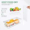 MILTON Cryo Fridge Storage Boxes Set of 6 Fridge Organizer Container with Waterproof Vinyl Stickers & Removable Drain Plate, Lid, Stackable Box, Plastic Containers 1500 ml, Transparent - Image 4
