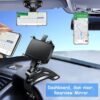 Sounce 360 Rotatable Car Mobile Holder for Dashboard Anti-Slip Multifunctional Car Rearview Mirror Phone Holder, 360° Degree Car Phone Mount, for All Mobile Phones Size Upto 6.5" Inch - Black - Image 3