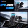 Car Mobile Phone Holder Stand for Dashboard & Windshield with Adjustable Angles | Powerful Suction Cup | 360° Rotational | Compatible with 4 to 6 inch Devices(Black) - Image 2