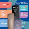 Nokia 130 Music | Built-in Powerful Loud Speaker with Music Player and Wireless FM Radio | Dedicated Music Buttons | Big 2.4 Display | 1 Month Standby Battery Life | Gold - Image 2