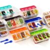 4 in 1 Multipurpose 4 Section Kitchen, Fridge Storage Airtight Container Set for Vegetables, Dryfruits, Spices, Groceries, and Pickles with 4 Spoons Storage Set 1800 ml- (Blue, Pack of 1) - Image 7