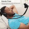 Sounce Lazy Neck Phone Holder Neck Hanging Mobile Cell Phone Stand 360 Rotating Flexible Long Arms Stand Clip Holder Compatibl with 4-7 Inches Smatphones - Black - Image 6