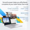 ASUS VivoBook 15 (2022), Intel Core i3-1215U, 12th Gen, 8GB RAM, 512GB SSD, FHD, 15.6"/39.62cm, Windows 11, Office 2021, Cool Silver, 1.7KG, X1504ZA-NJ322WS, Backlit KB Laptop - Image 2