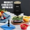 INALSA Electric Chopper for Kitchen & Meat Grinder|1.5 L Capacity|Unbreakable Bowl|400 W Motor|Stainless Steel Double Layer Chopping Blade & Whisking Blade|Chop, Mince&Whisk|2 Yr Warranty-MultiChopPc - Image 2